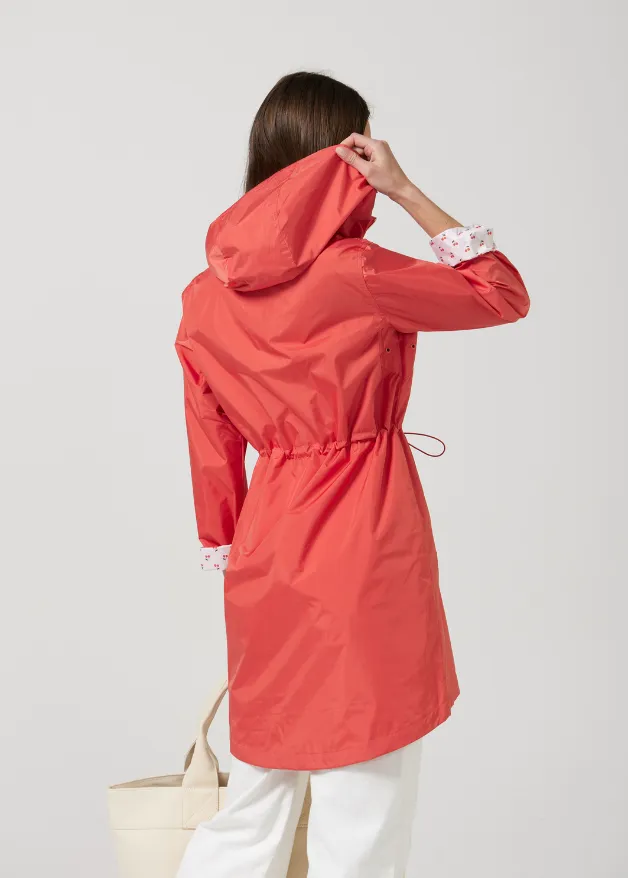 Coral Cherry Raincoat