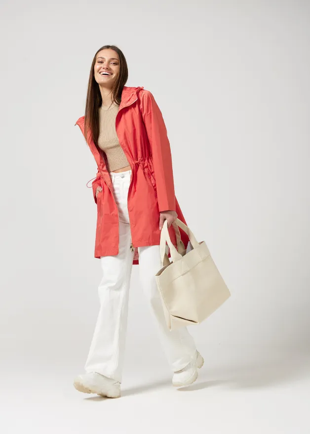 Coral Cherry Raincoat