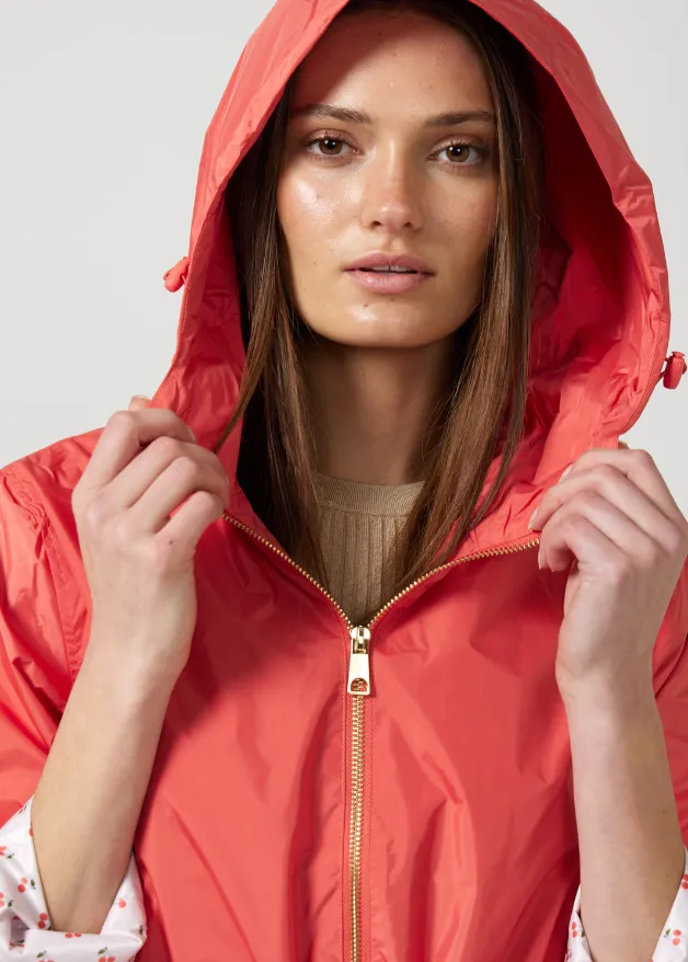 Coral Cherry Raincoat