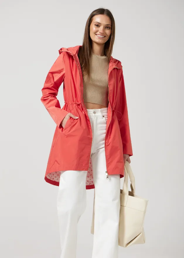 Coral Cherry Raincoat