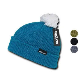 Cuglog Sailor Cuffed Pom Beanies Warm Winter Watch Knit Ski Caps Hats