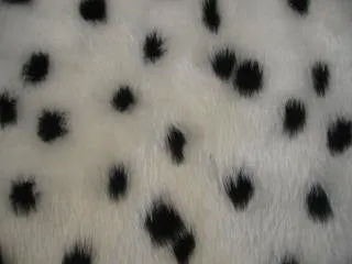 Dalmatian spot fuzzy car steering wheel cover