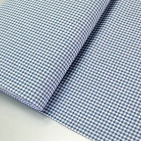 Dressmaking Cotton - Mini Gingham - Denim Blue