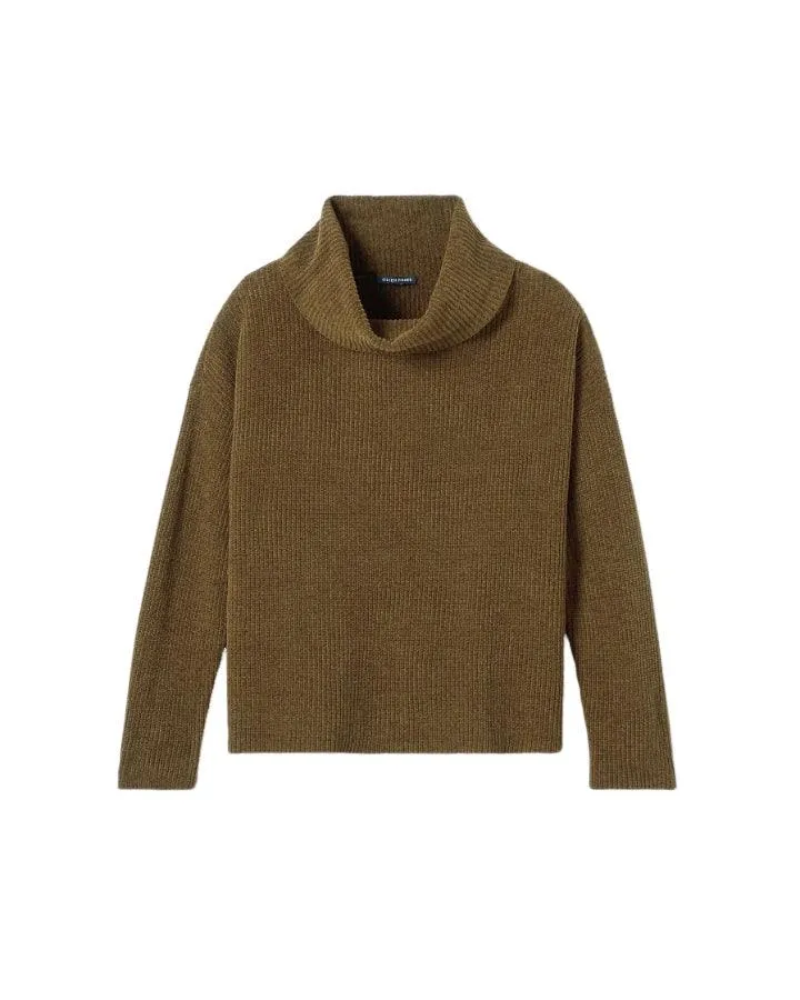 Eileen Fisher Cowl Neck Chenille Pullover