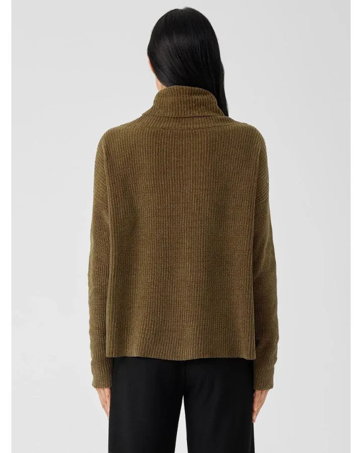 Eileen Fisher Cowl Neck Chenille Pullover