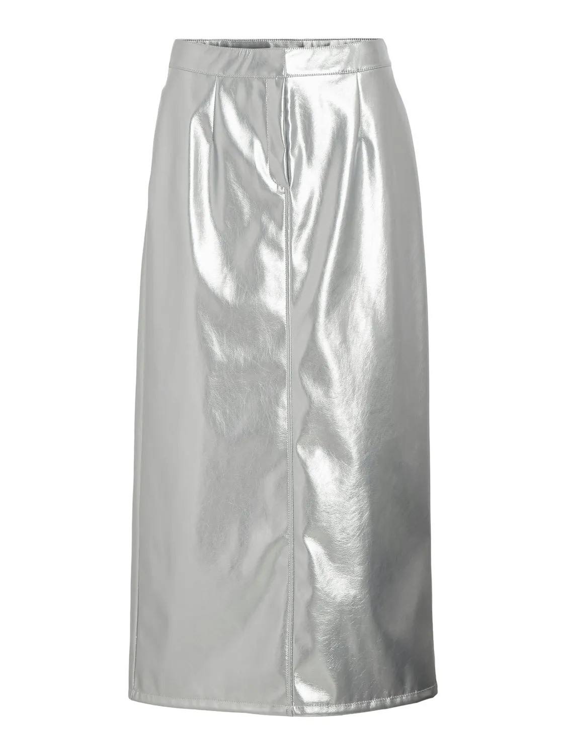 Eliana Long Coated Skirt (Silver)