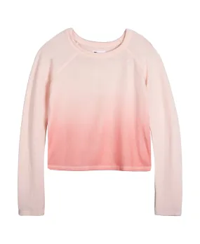 Epic Threads Big Girls Long Sleeve Ombre Soft Knit Sweatshirt - Crystal Pink