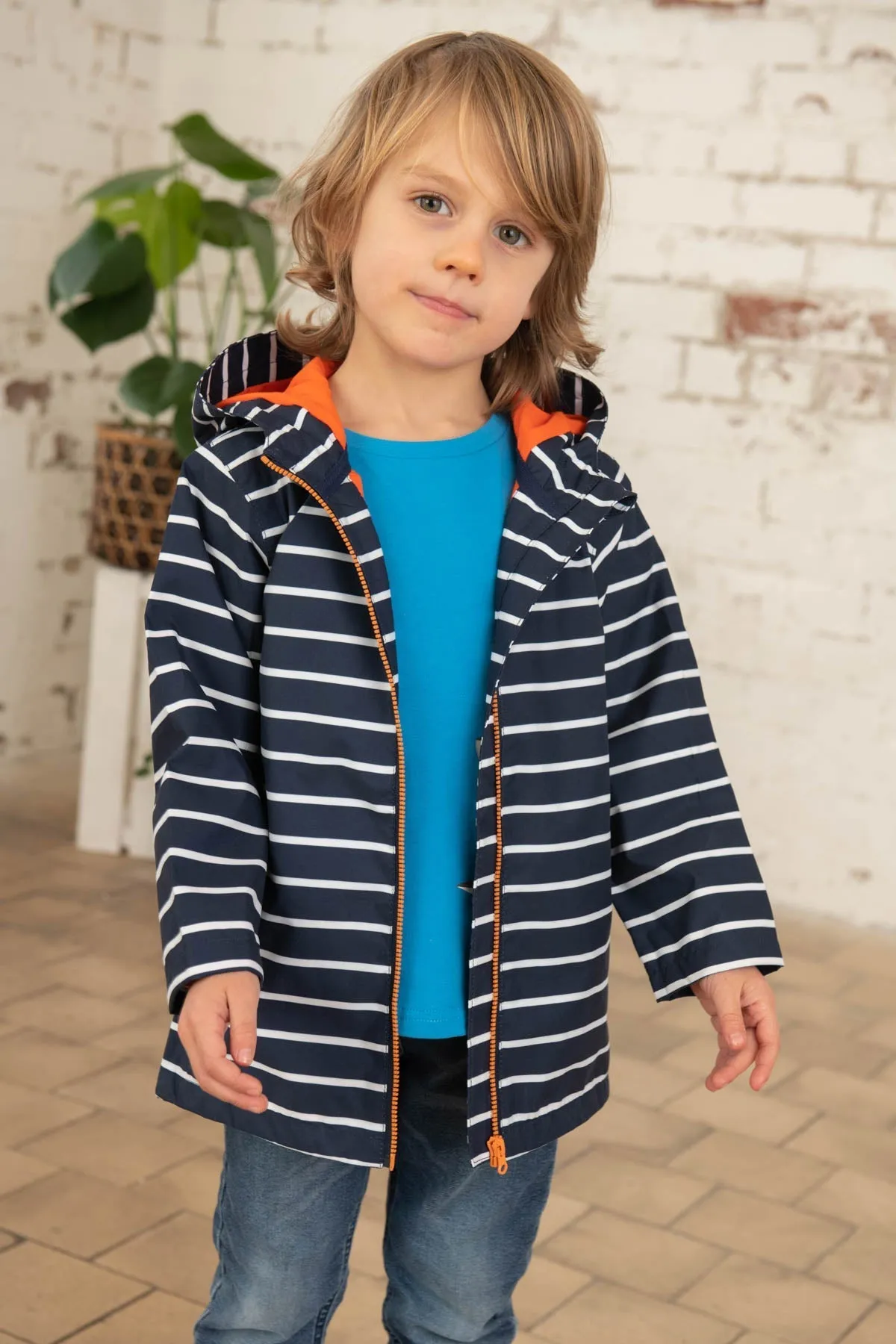 Ethan Jacket - Navy Stripe