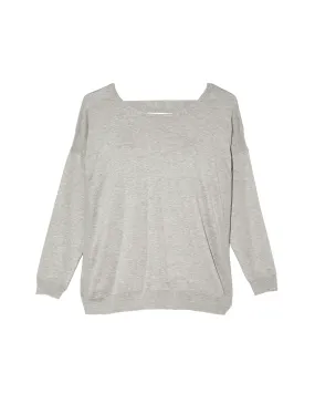 Evelyn Pullover Top | Light Grey