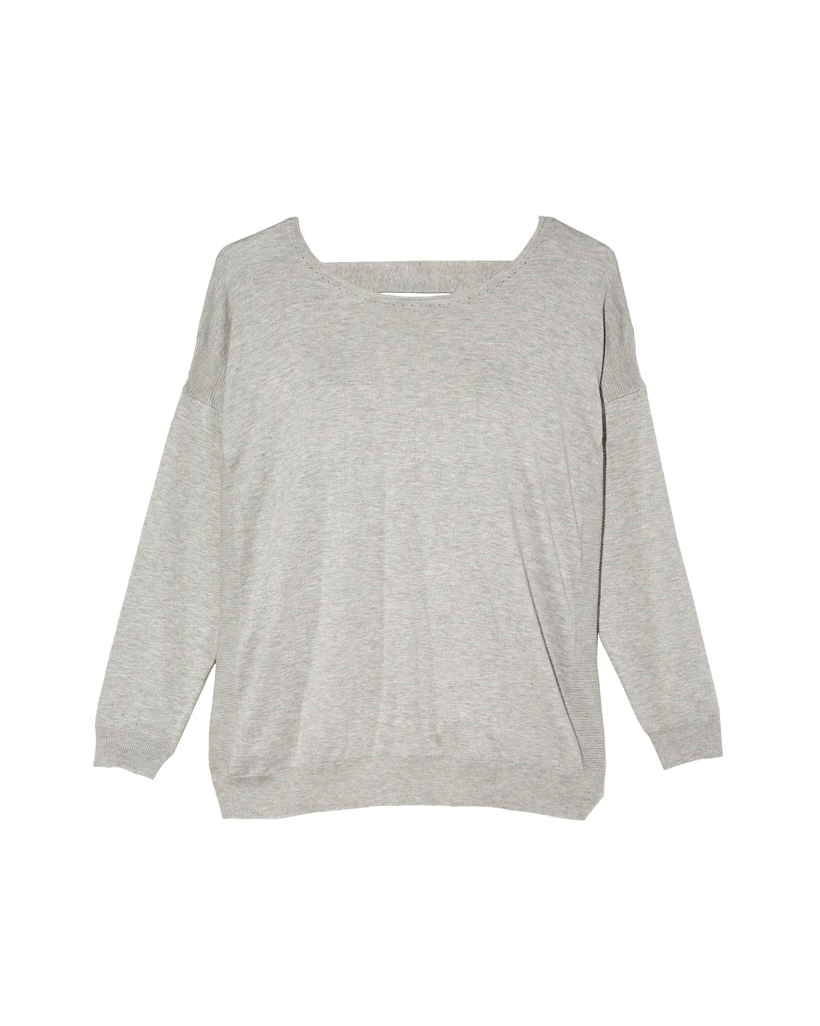 Evelyn Pullover Top | Light Grey