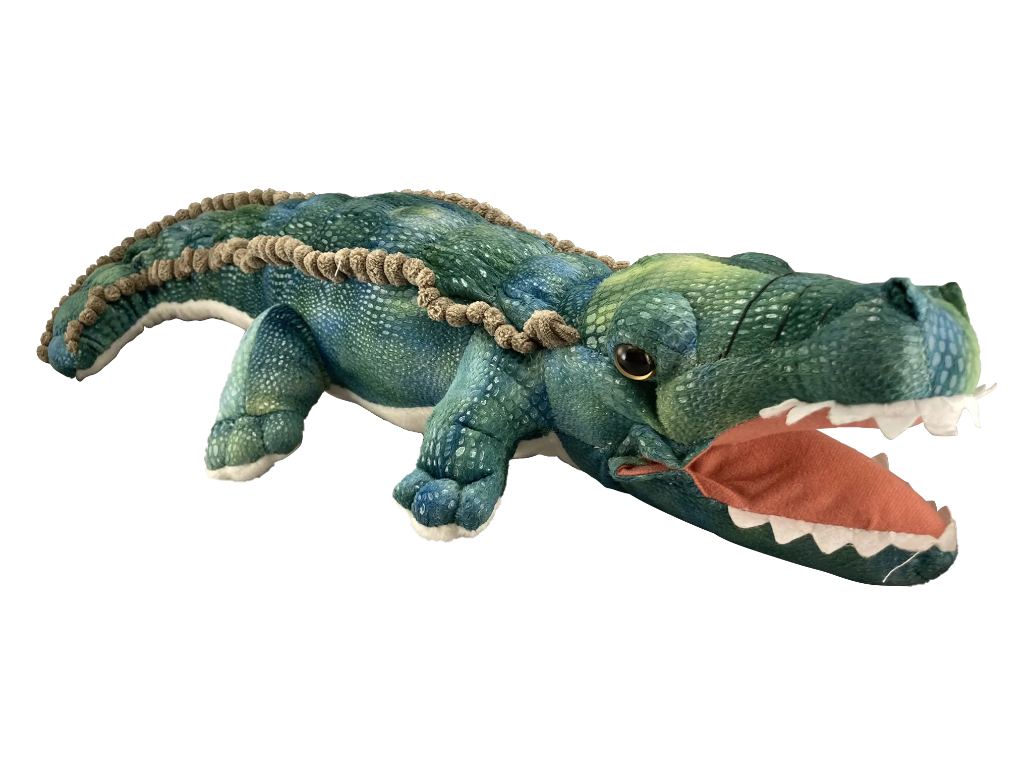 Expressive 23" Aquamarine Plush Gator