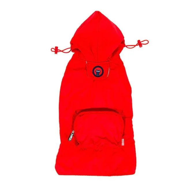 Fabdog | Red Packaway Dog Raincoat