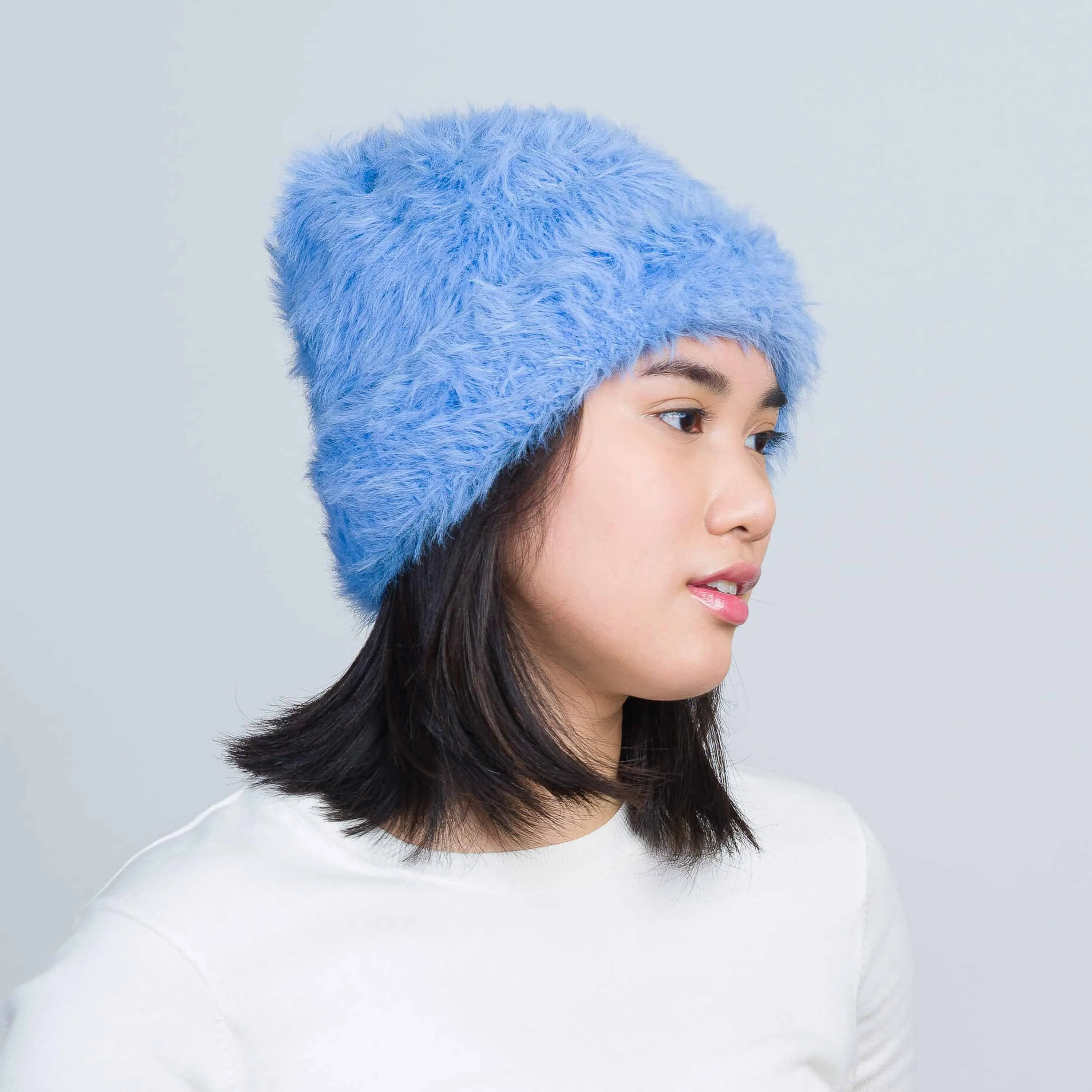 Faux Fur Knit Beanie