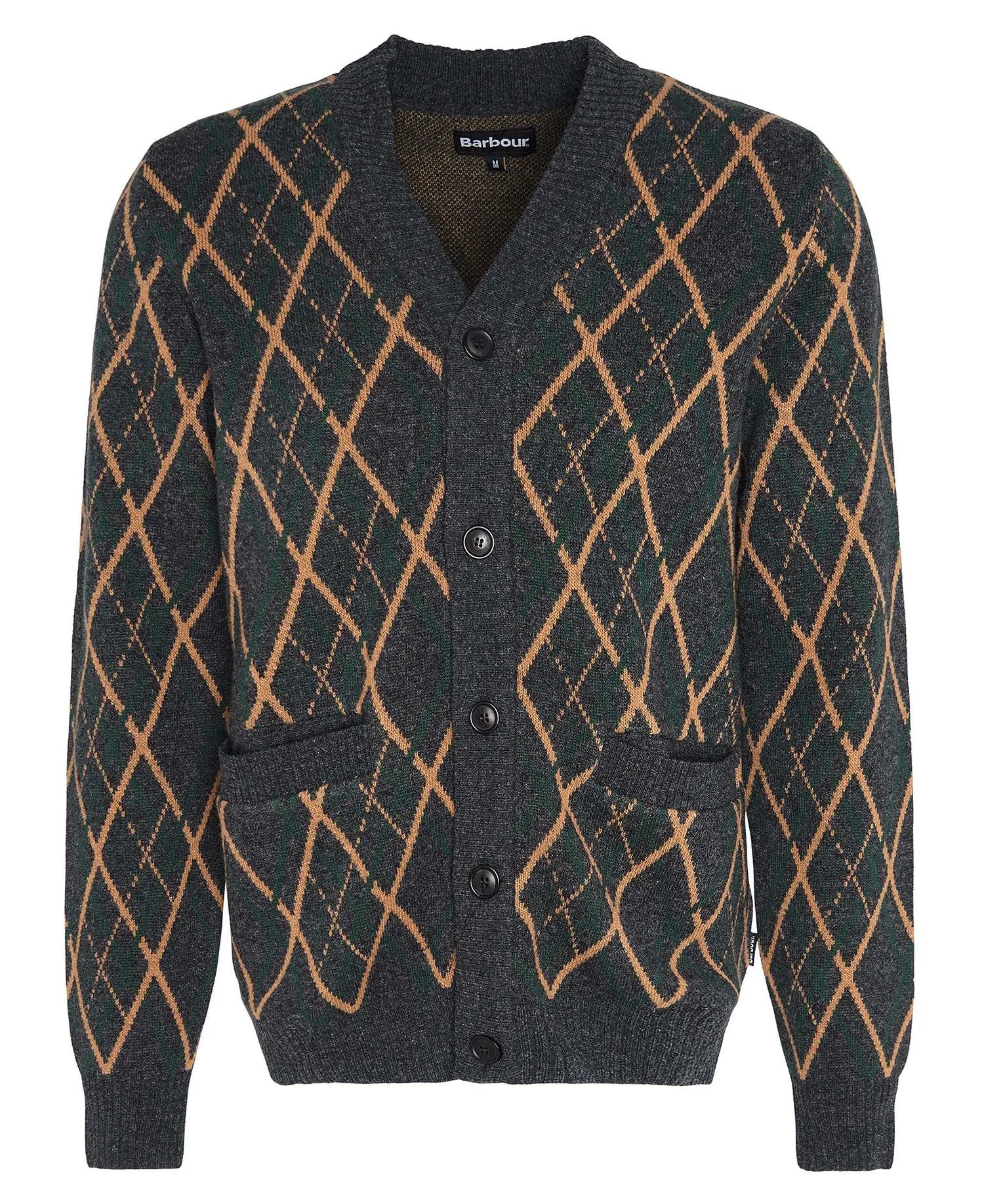 Ferguson Argyle Cardigan - Black Marl