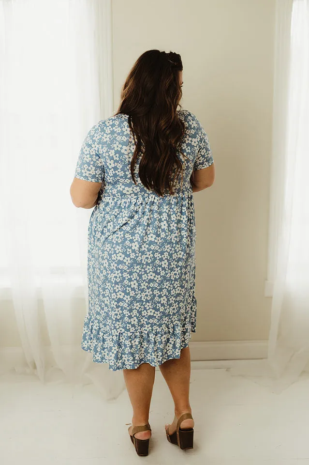 Floral Pocketed Midi Dress