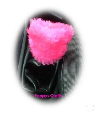 Fluffy faux fur 4 piece car accessories set choice of colour