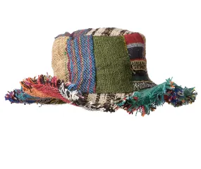 Funky Sunhat, Patchwork, Hemp/Cotton Blend, Super Cute Floppy Hat