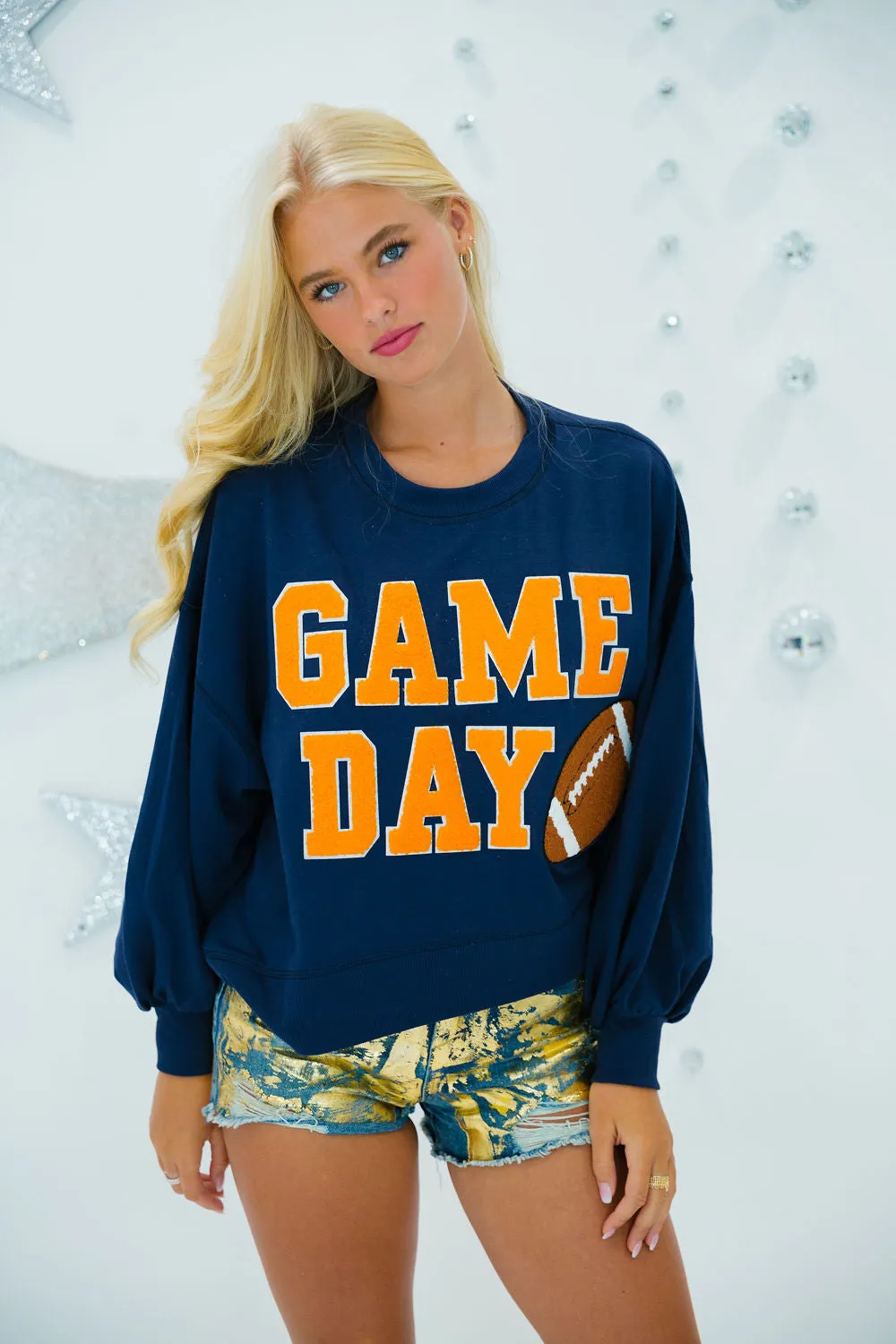 GAME DAY ORANGE VARSITY PULLOVER