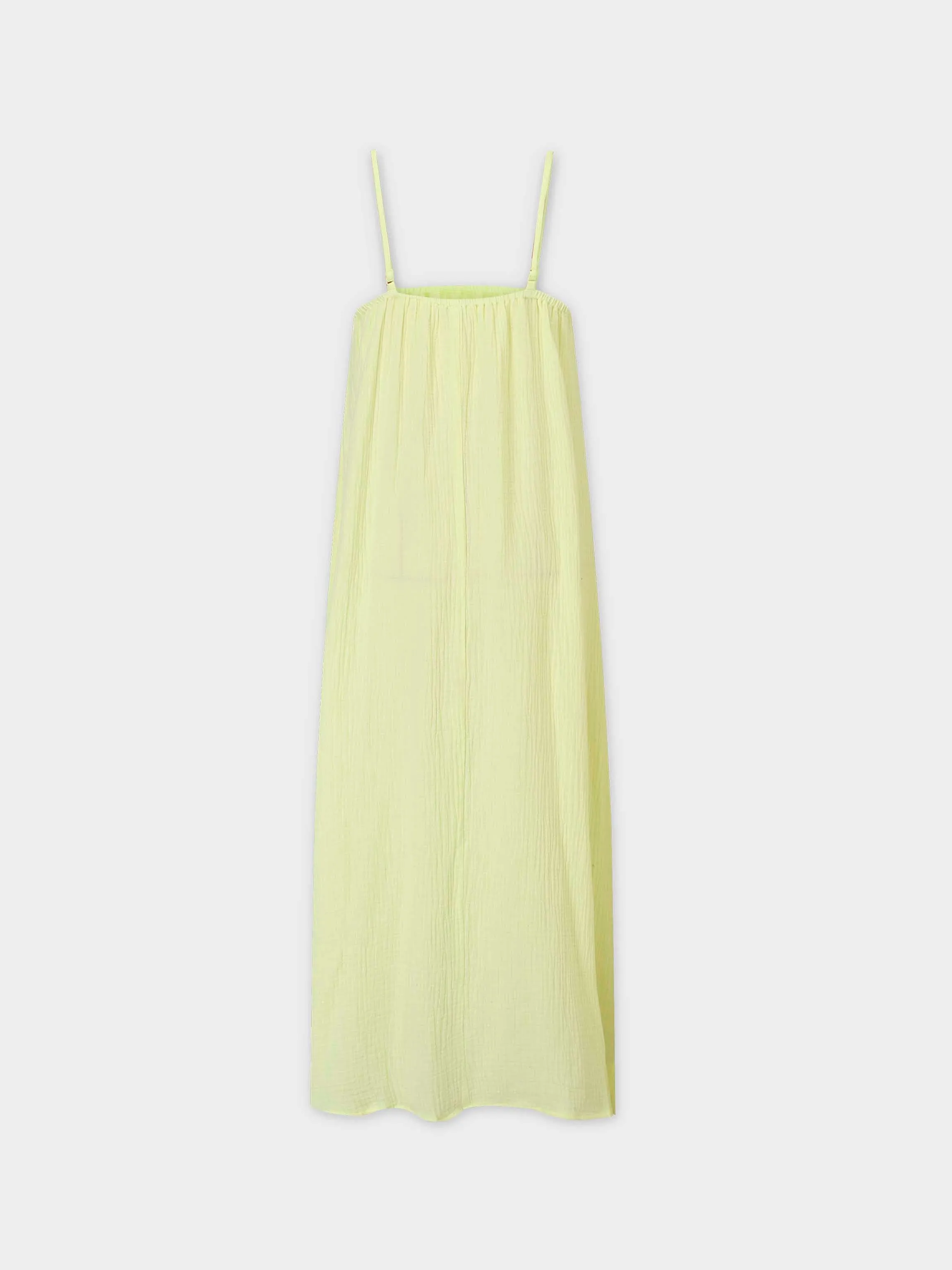 Gauze Slip Dress-Lemon Sorbet