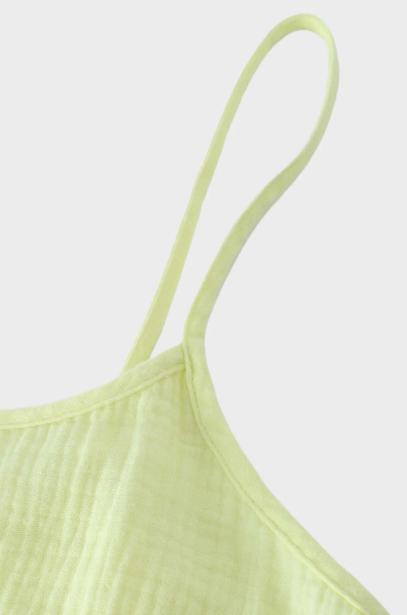 Gauze Slip Dress-Lemon Sorbet