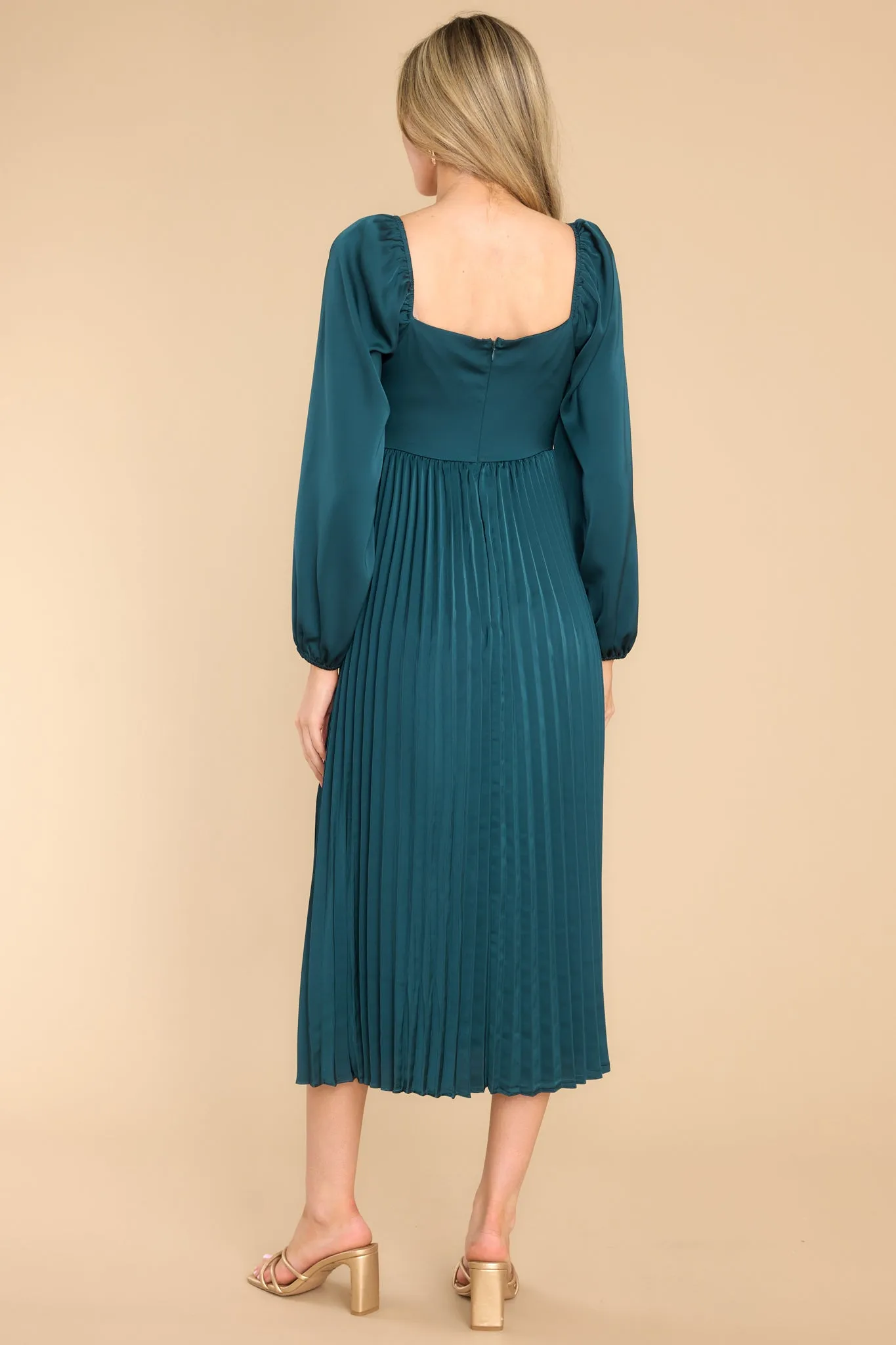 Get It Right Hunter Green Midi Dress