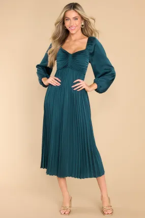 Get It Right Hunter Green Midi Dress