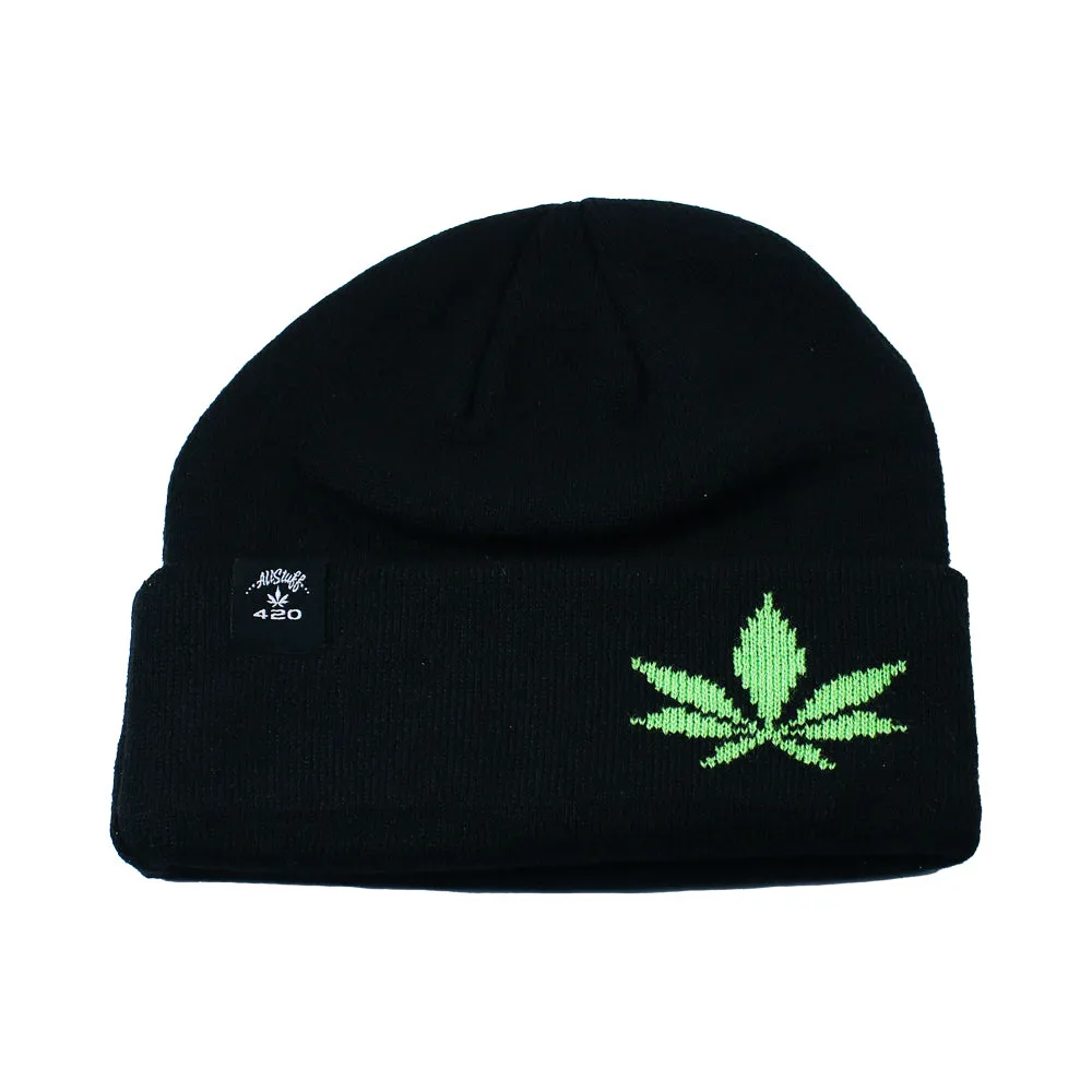 Hemp Leaf Knit Pocket Beanie - Select Your Style - 1 Per Pack