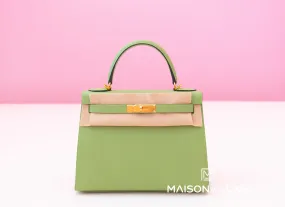 Hermes Vert Criquet Sellier Epsom Kelly 28 Handbag