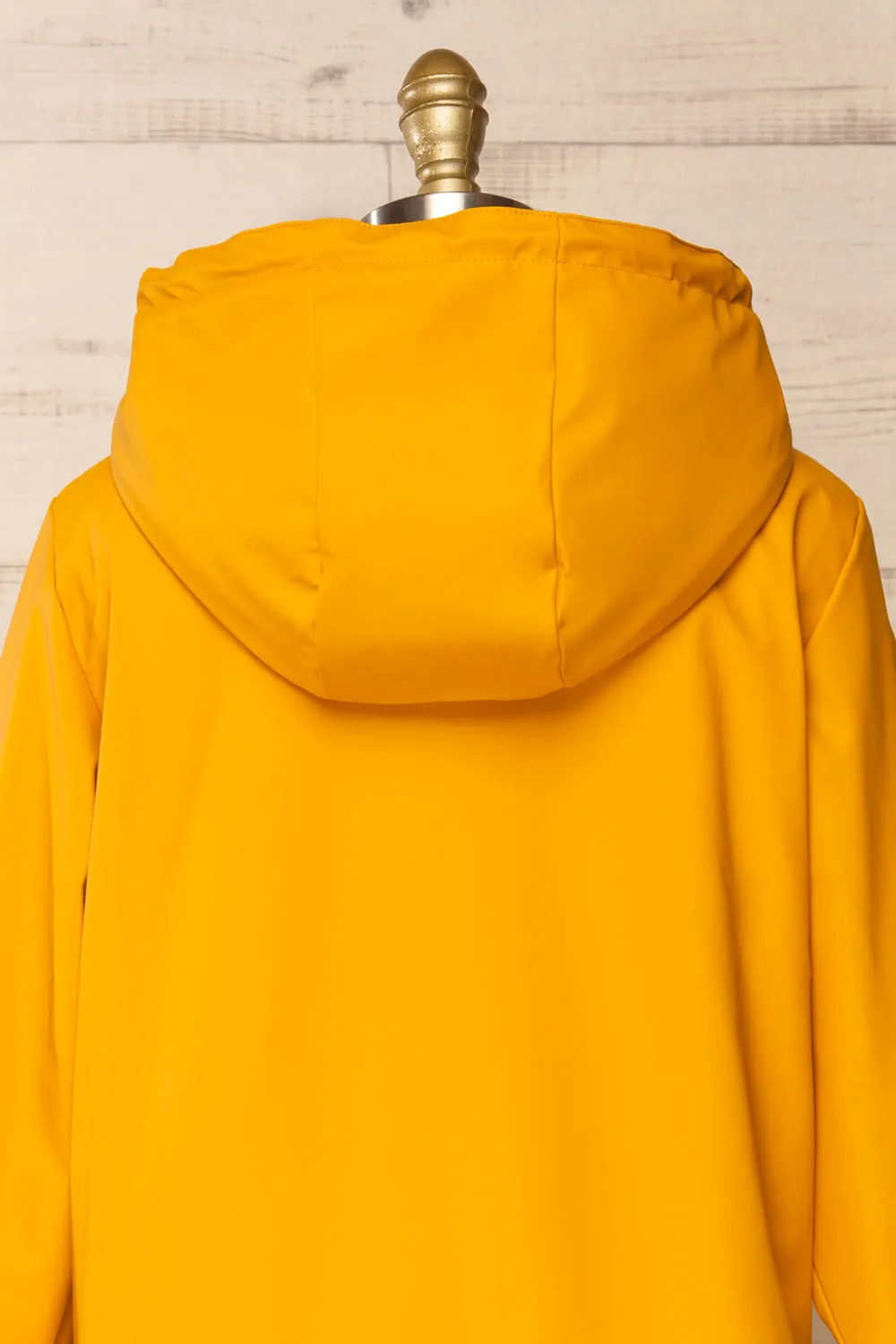 Icewind Yellow | Button Up Raincoat w/ Sherpa Lining