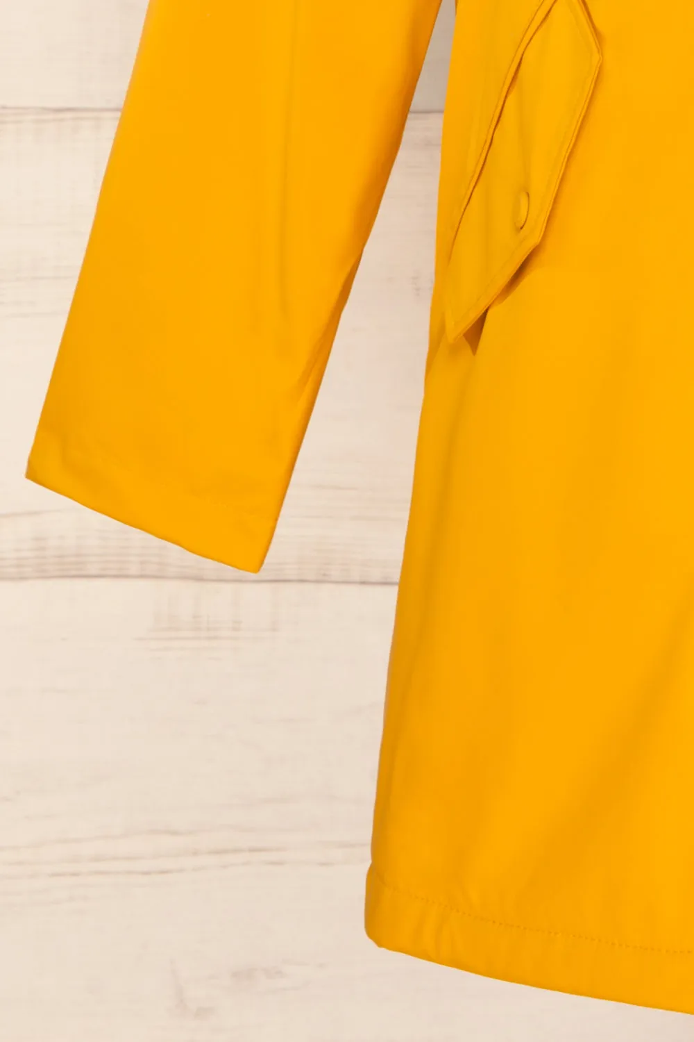 Icewind Yellow | Button Up Raincoat w/ Sherpa Lining