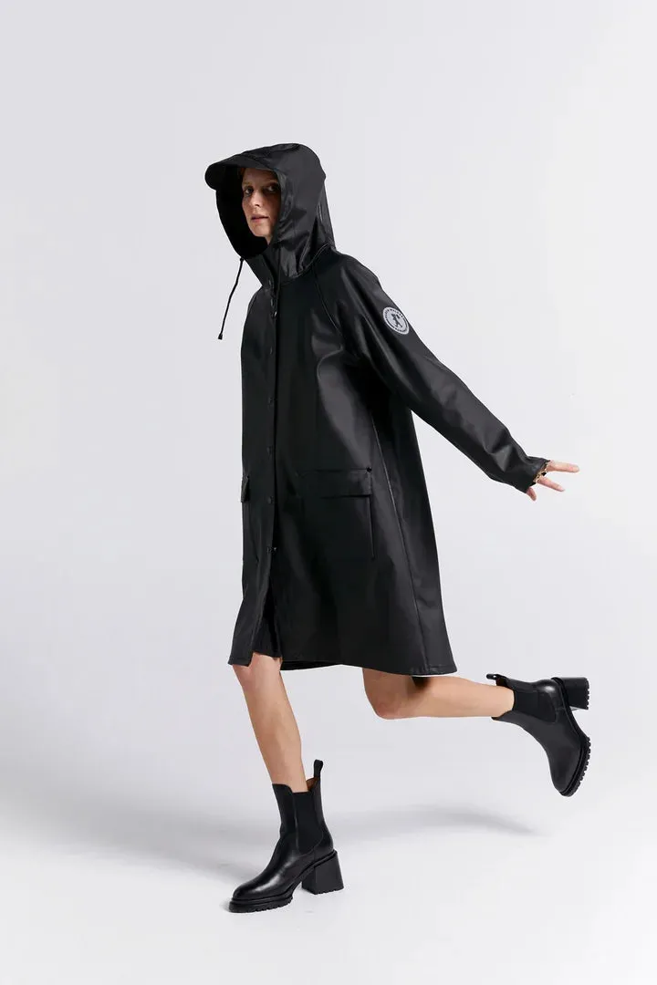 Karen Walker Long Runaway Raincoat - Black