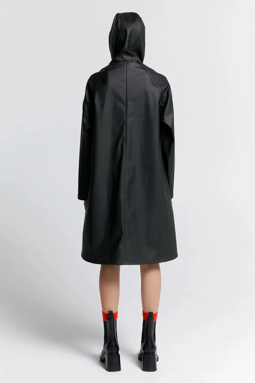 Karen Walker Long Runaway Raincoat - Black