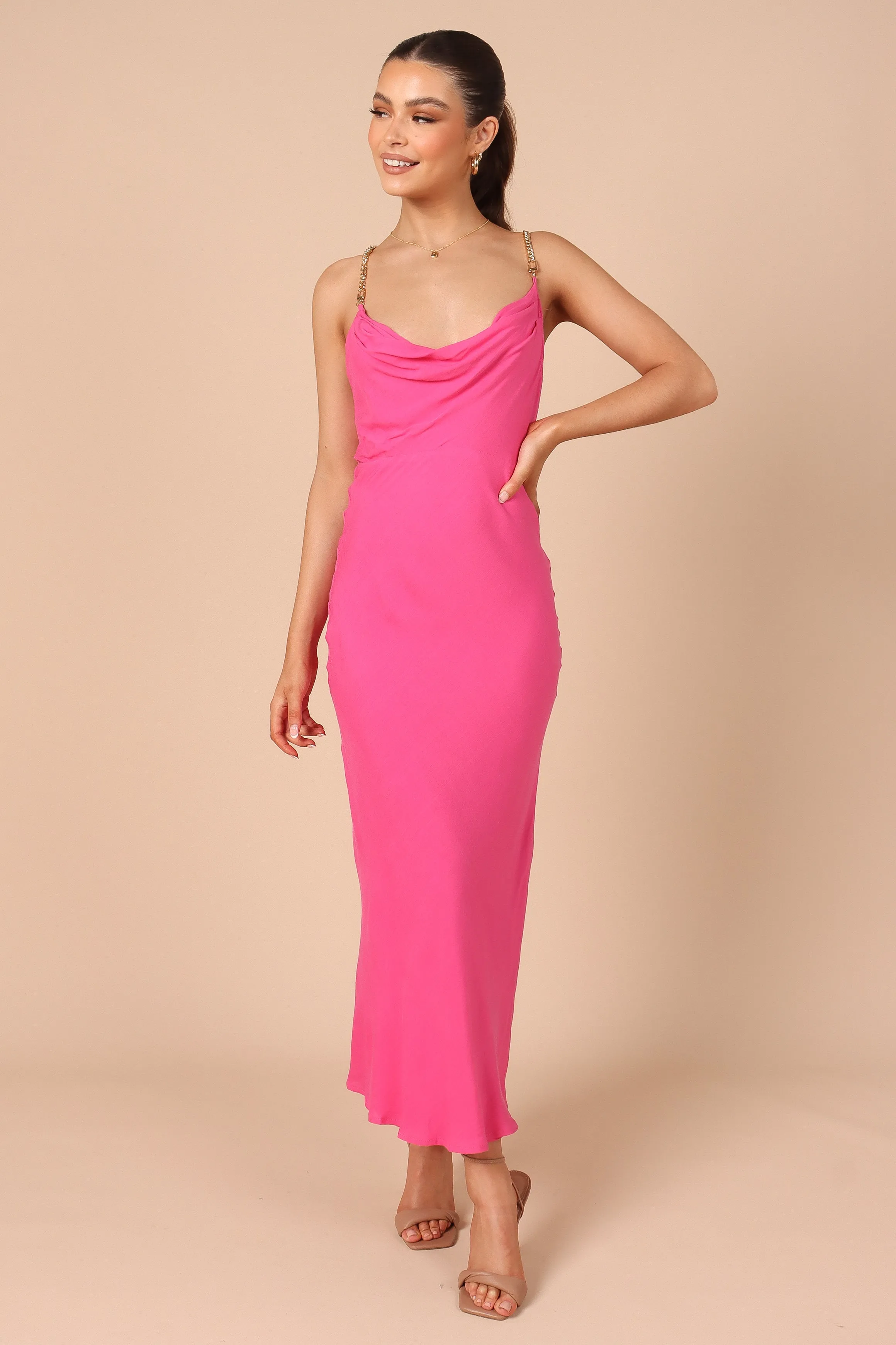 Khaleesi Slip Midi Dress - Pink