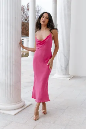 Khaleesi Slip Midi Dress - Pink