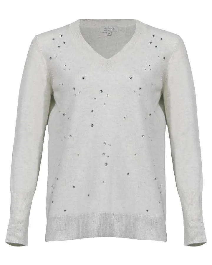 Kinross Cashmere Crystal Pullover