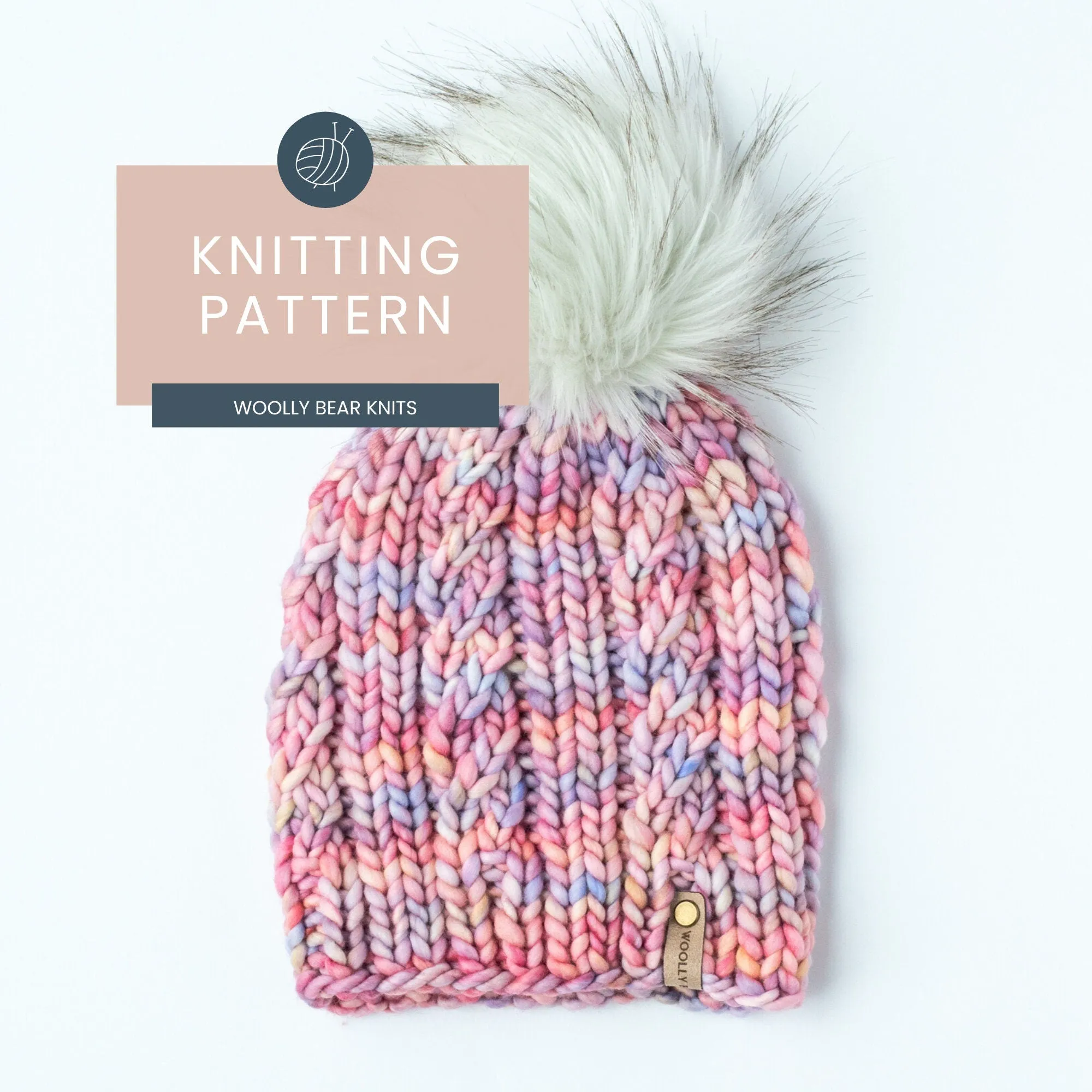 KNITTING PATTERN: Spindrift Beanie, Easy Cable Knit Hat Knitting Pattern for Super Bulky and Bulky Yarn