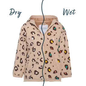 Leopard Print Color Changing Kids Raincoat