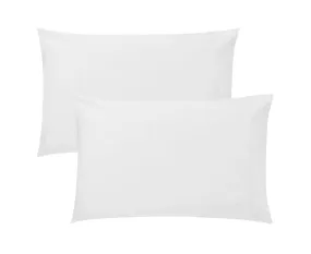 Living Textiles- 2 Pack Jersey Pillowcases- White