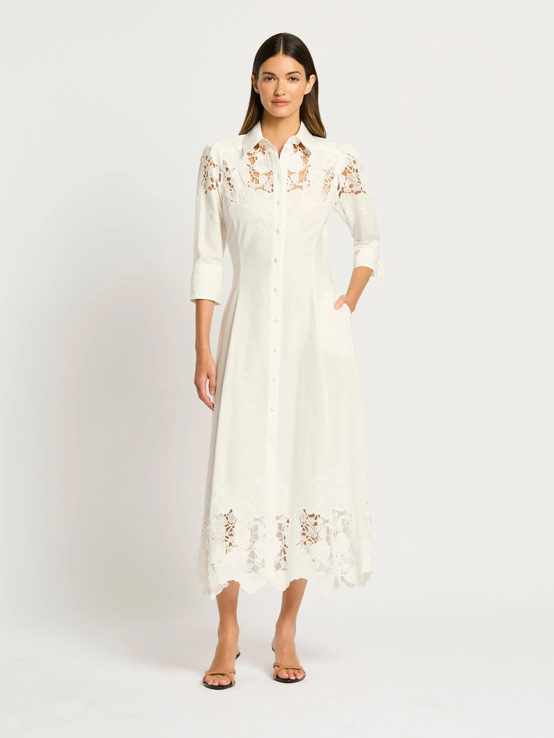 Lyla Shirt Dress - White