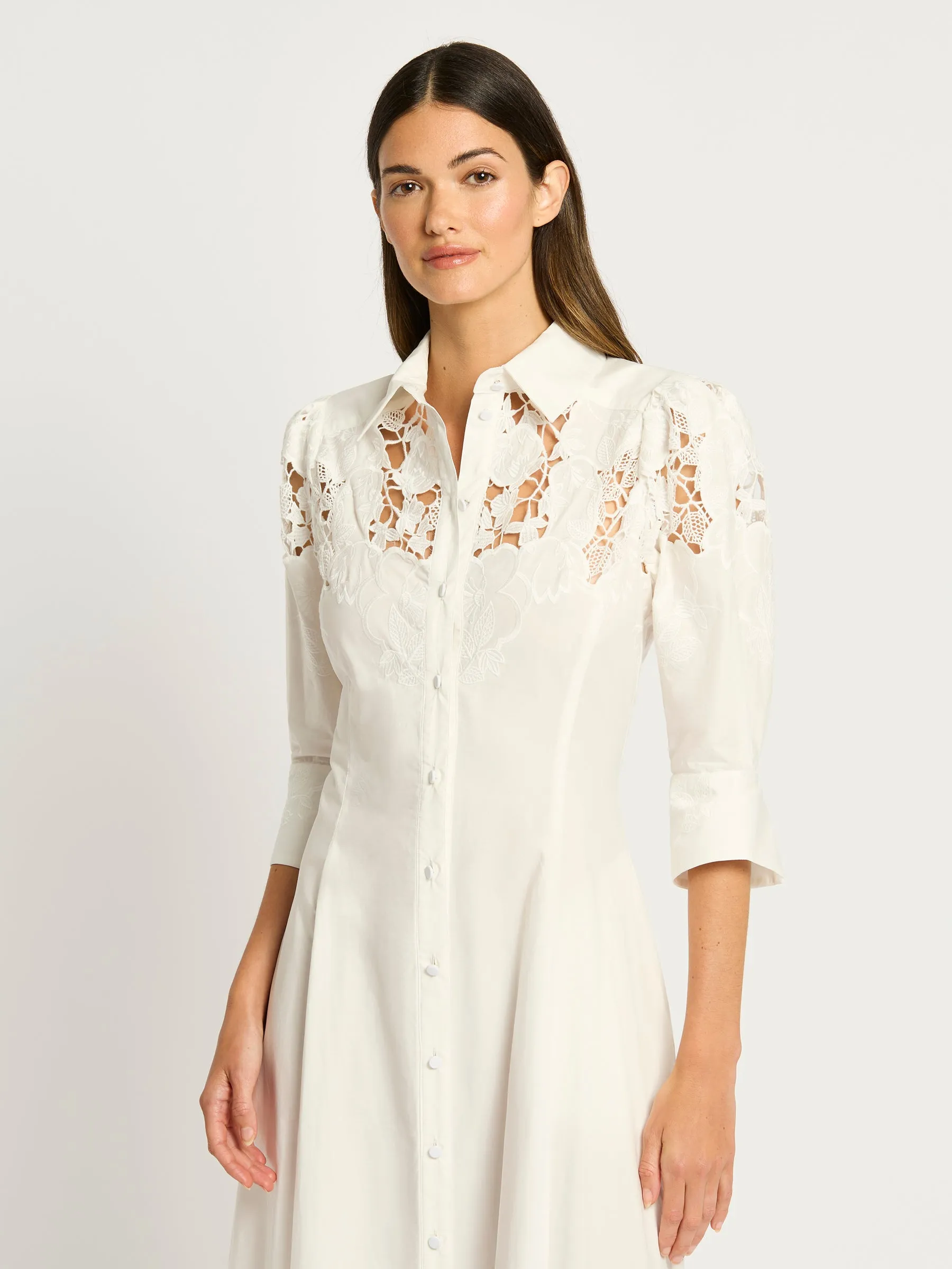 Lyla Shirt Dress - White