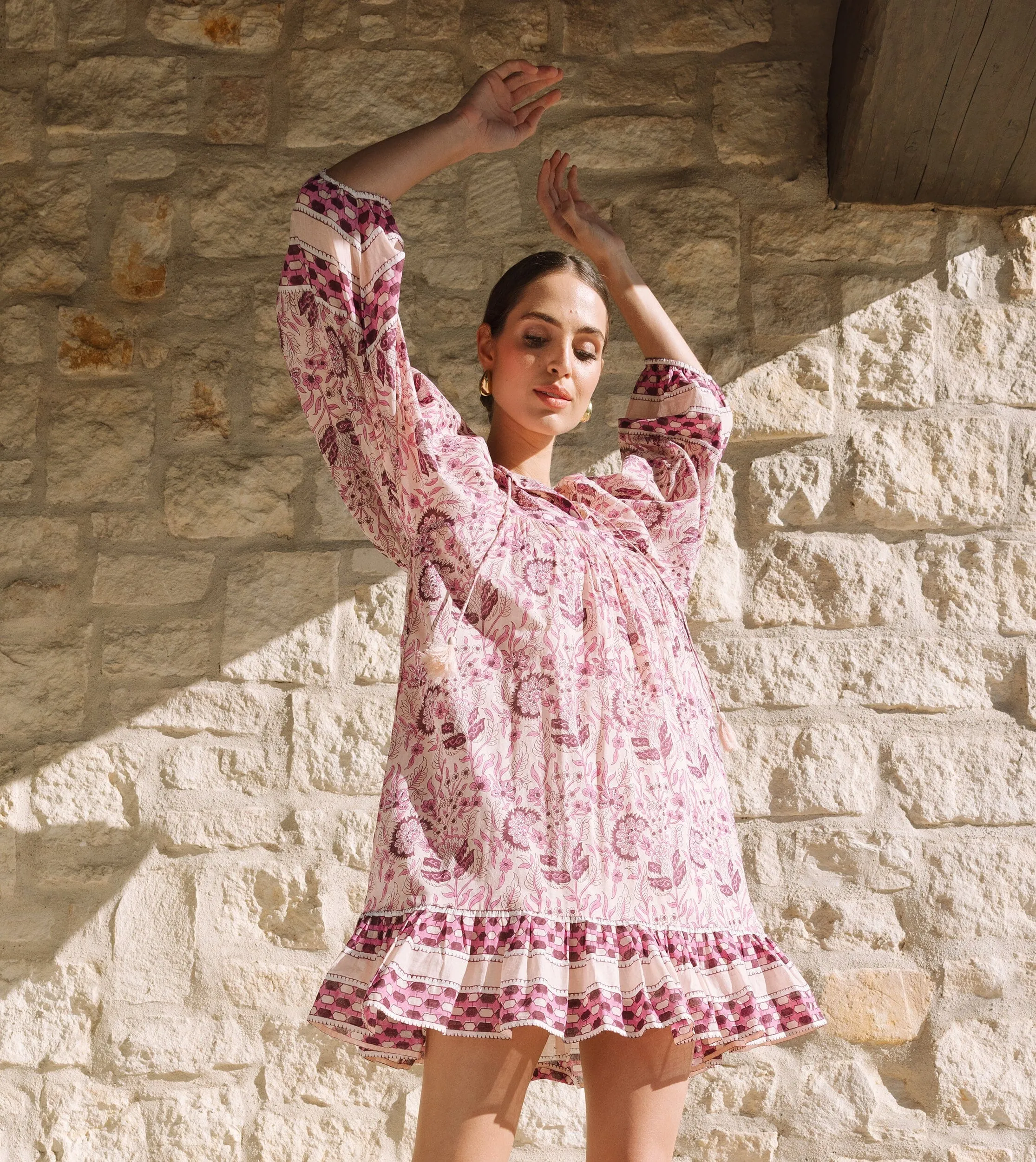 Magdalena Mini Dress | Vintage Rose