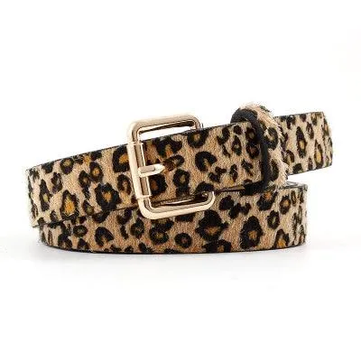 Maya Statement Belt Leopard Snake And Zebra Print Belt