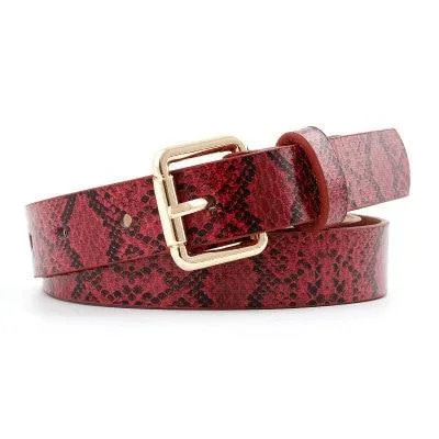 Maya Statement Belt Leopard Snake And Zebra Print Belt