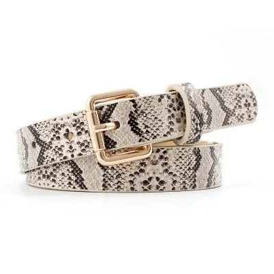 Maya Statement Belt Leopard Snake And Zebra Print Belt