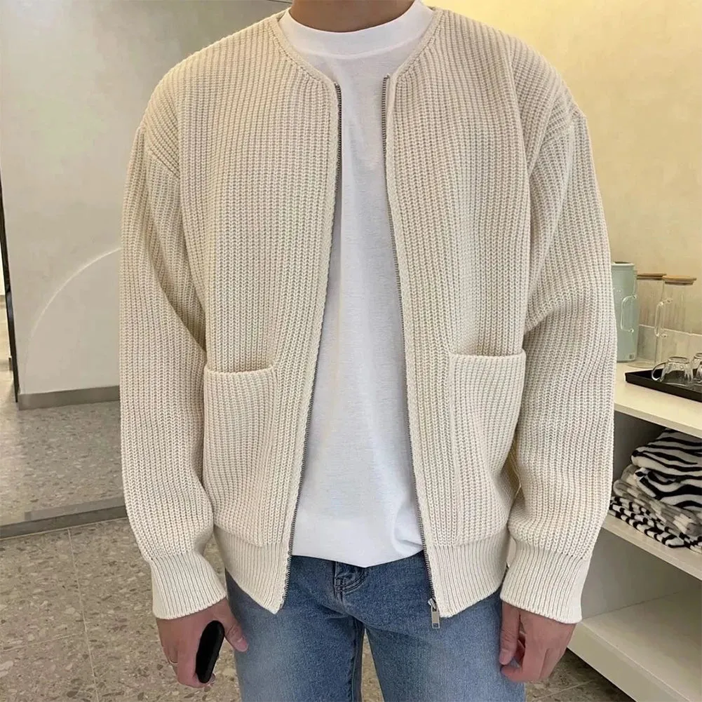 Men's Knitted Zip Cardigan