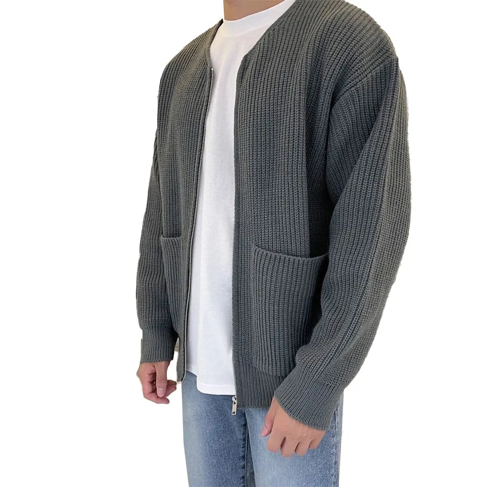 Men's Knitted Zip Cardigan