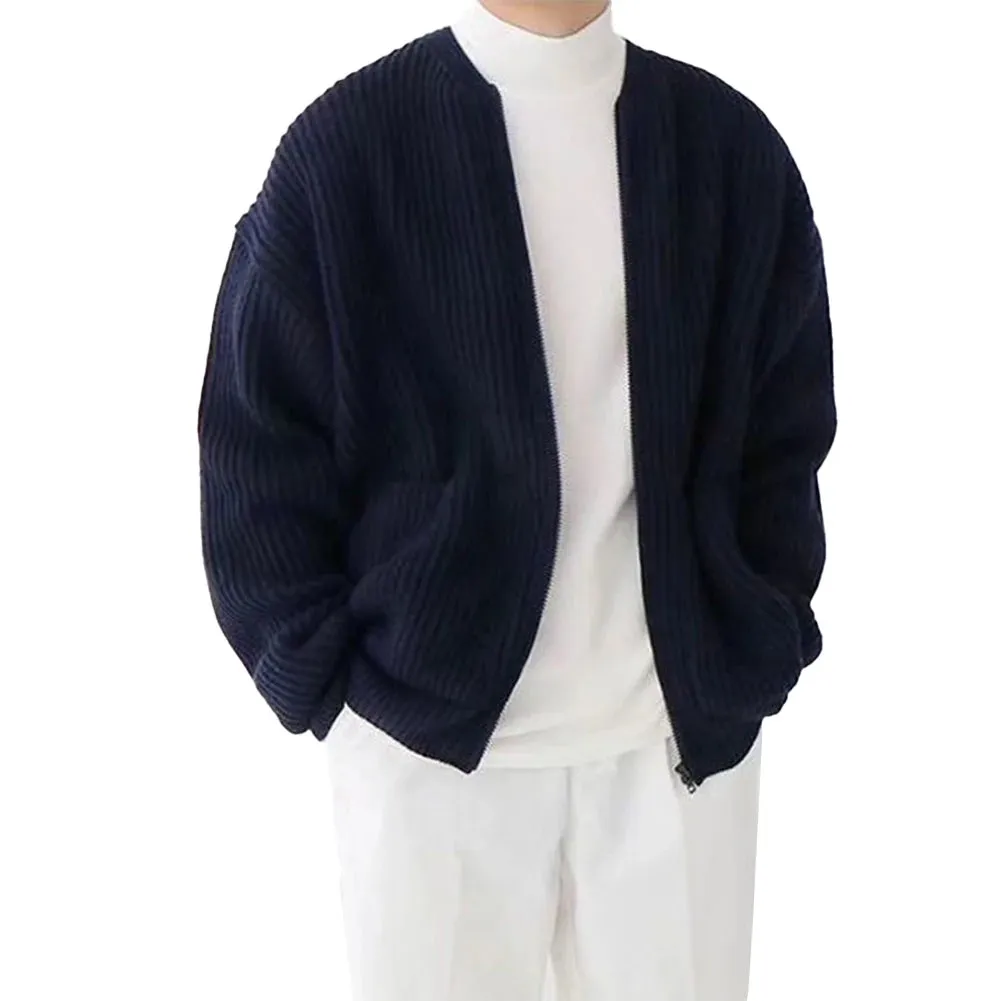 Men's Knitted Zip Cardigan