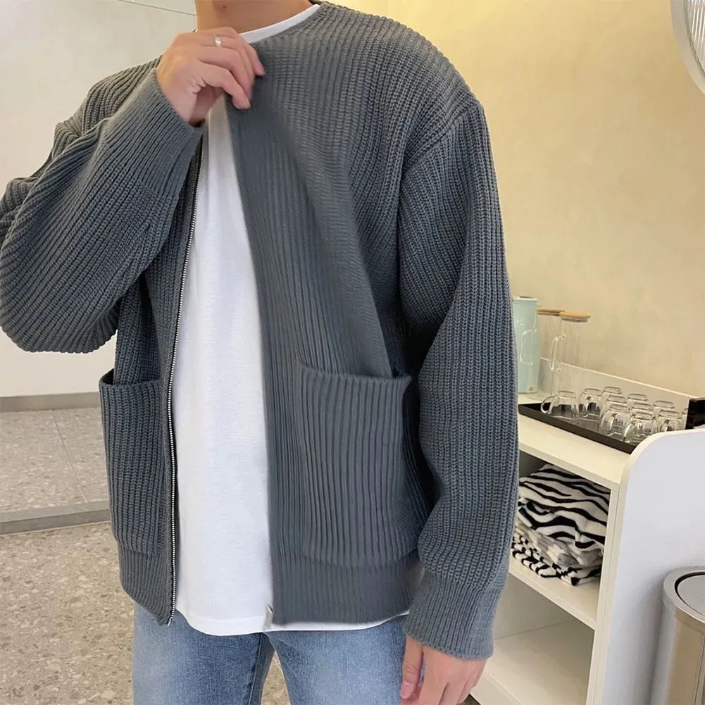 Men's Knitted Zip Cardigan