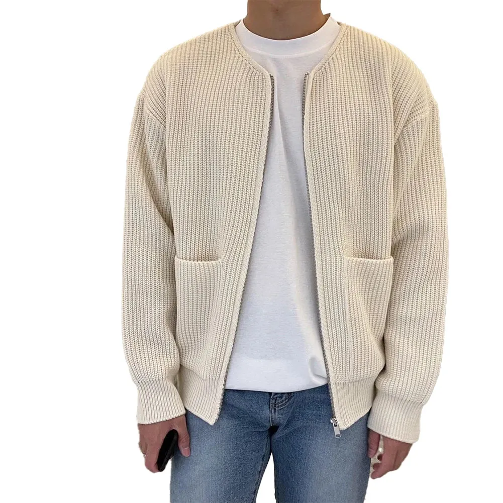 Men's Knitted Zip Cardigan