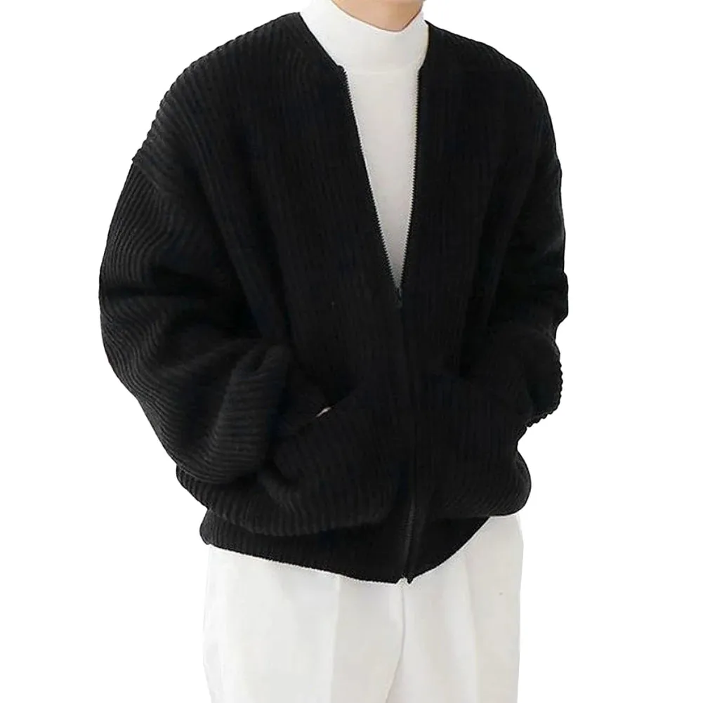 Men's Knitted Zip Cardigan